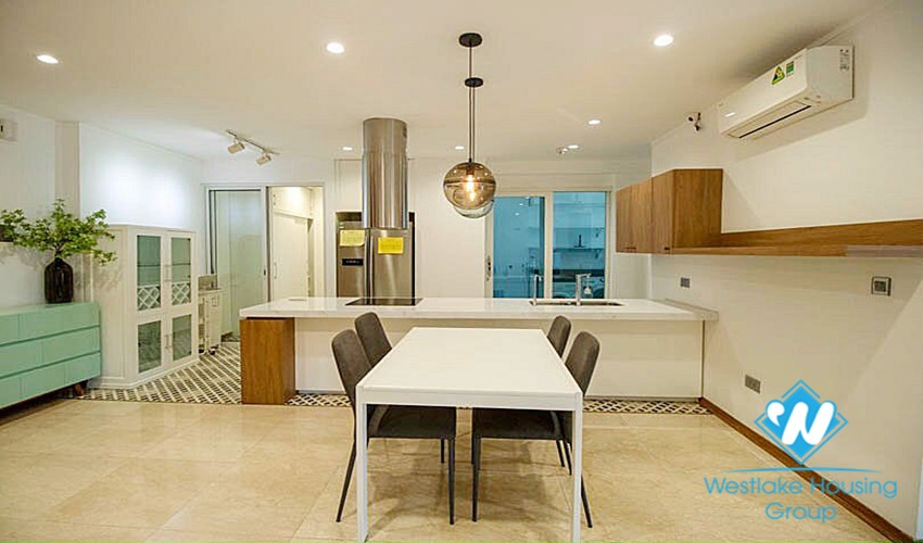 Fully furnished apartment high floor 2 bedrooms open kitchen only at L tower Ciputra